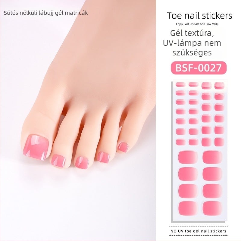 Zhengxiang gél köröm matricák lábujjakhoz, egyszerű stílus, cukorka mintázat, 34 lap