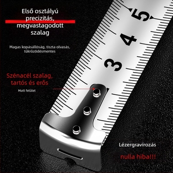 Rozsdamentes acél mérőszalag, vízálló és tartós, több tartományú háztartási használatra