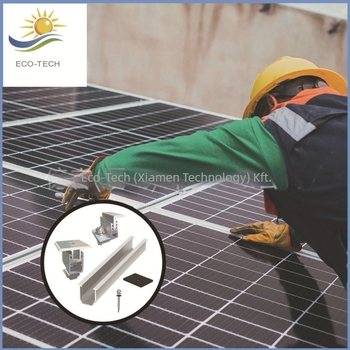 ECO-TECH alumínium tetővezető sínkészlet - U-típus, él- és oldalsó nyomás, lyuk nélküli gumi párna, extrudálás és vágás, GB/T 6819 2015