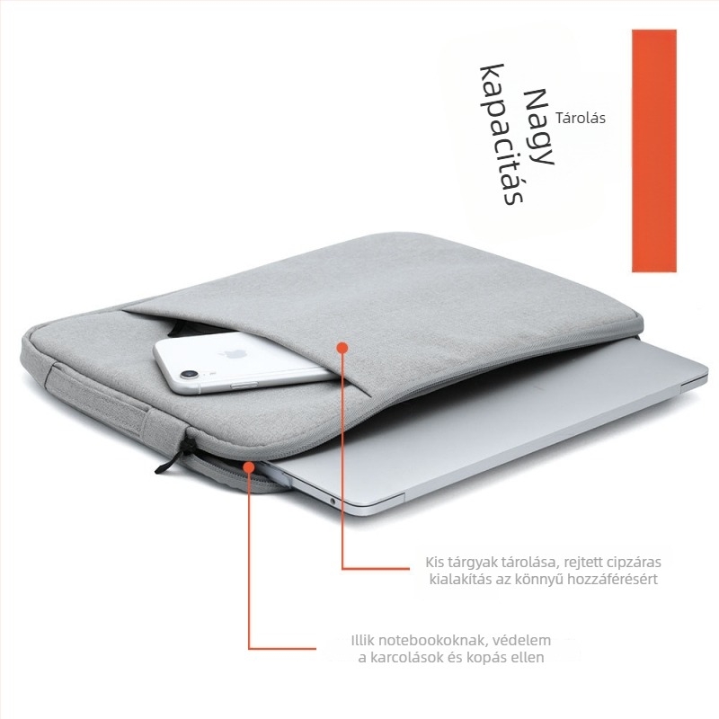 MacBook Pro és MacBook Air kompatibil számítógéptáska — plüss és filc, márka Confucian businessmen