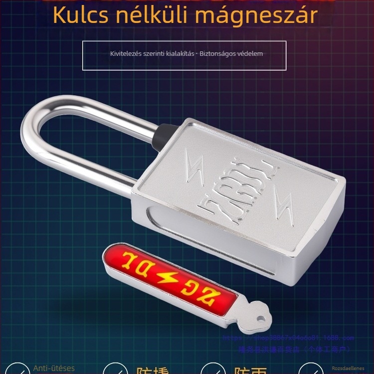 Kültéri mágneses jelszavas zár – kulcs nélküli belépéshez, főbejárathoz, cinkötvözet, Magnetic Strip modell, Hongqian márka