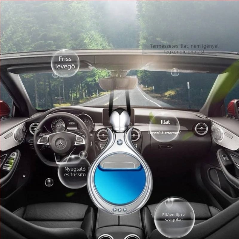 Autó belső tükrökhöz rögzíthető illatosító dísz, formaldehid eltávolítás, Floral Fougere illat, párolgási idő 1–15 nap, testreszabható, cikkszám 05Z042545H9309