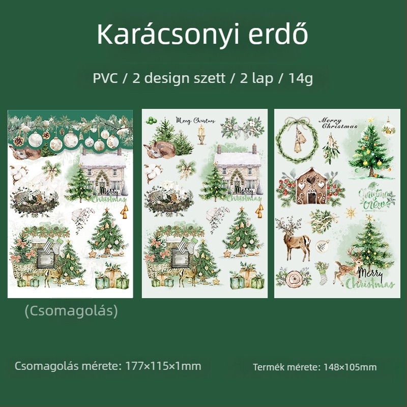 Tomato Sauce Girl Karácsonyi téma PVC transzfer matricák tervezőknek — Anyag PVC, Stílus Karácsony, Technika Nyomtatás