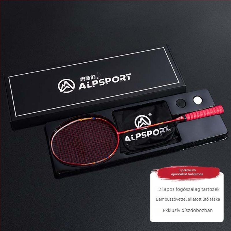 ALPSPORT tollasütő karbonszálas váz, súly 80–84 g, hossz 68 cm, ütő típusa: közvetlen ütés, feldolgozás és testreszabás elérhető