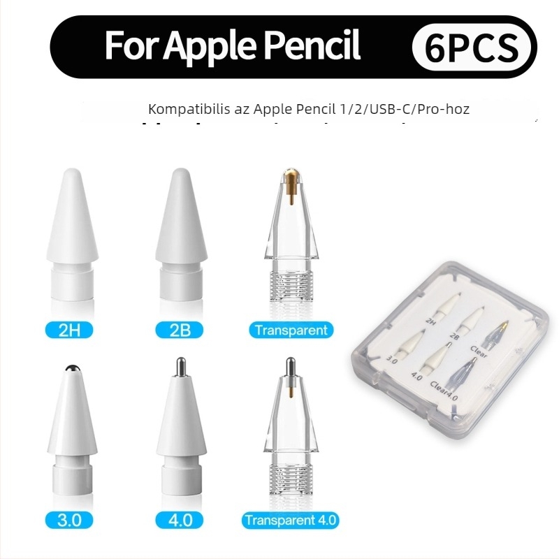 Apple Pencil cserehegyek (1–2. gen) – kopásálló, univerzális kompatibilitás