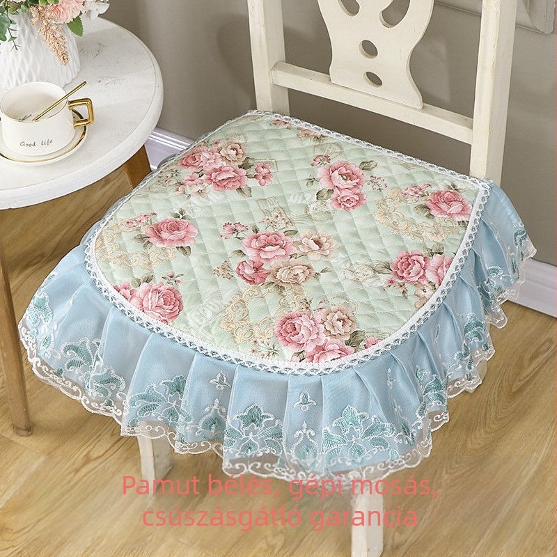 Székpárna – fenékhez való párna, csipkés huzat, selyem töltet, új kínai stílus