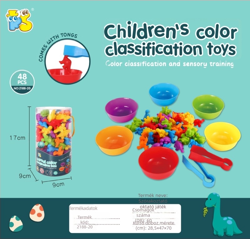 Montessori korai tanulási készlet – Puha TPE állatfigurák oktatóeszközök 3–6 éveseknek, érzelmi, látási, kognitív és kéz-szem koordináció fejlesztése