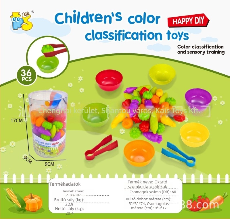 Montessori korai tanulási készlet – Puha TPE állatfigurák oktatóeszközök 3–6 éveseknek, érzelmi, látási, kognitív és kéz-szem koordináció fejlesztése