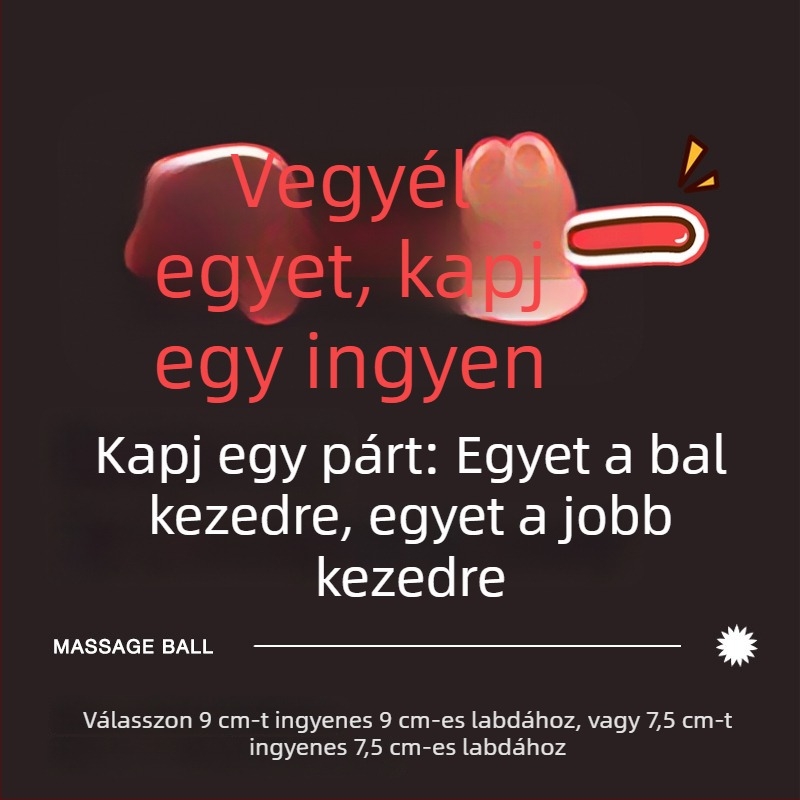 Süni masszázs labda tenyérhez – ABS anyagból, fasciális felszabadítás, akupunktúra pontok terápia, szenzoros integráció edzés