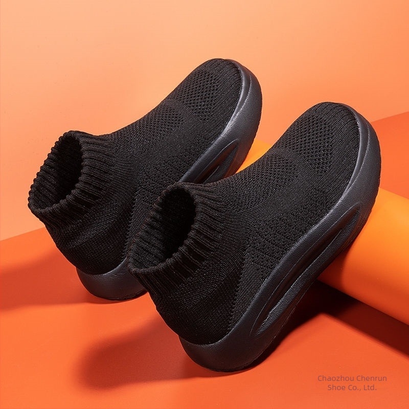 Női slip-on cipő platformos talppal, hálós felsőrésszel, EVA talppal