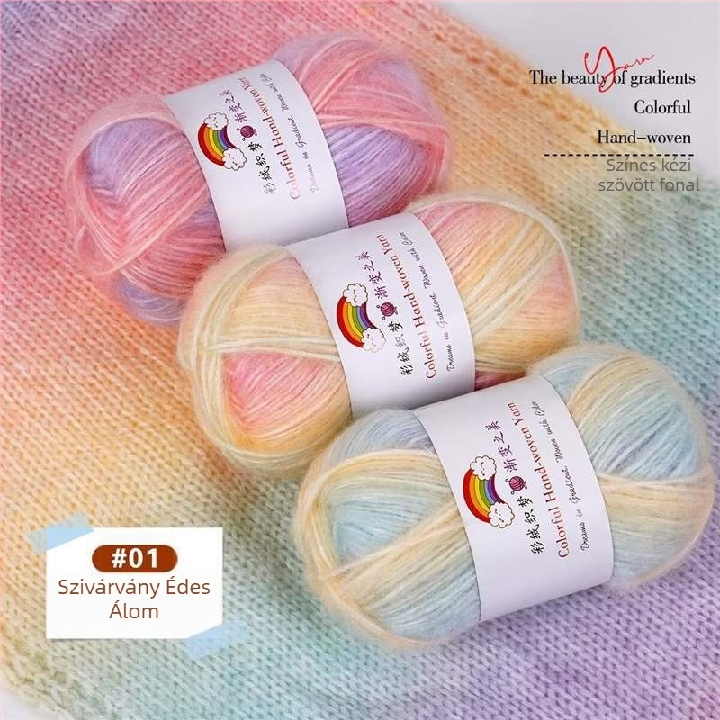 Belföldi gyapjú Mohair fonal, 7S, 1-szálú