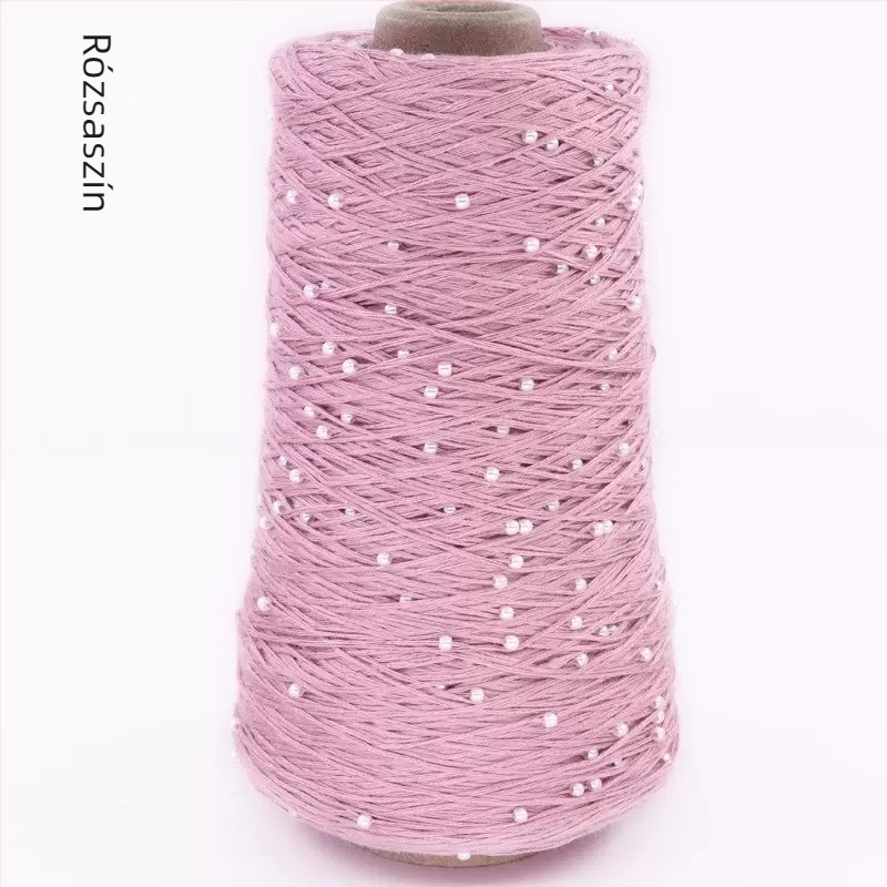 Pamut-viszkóz fonal kötéshez — konuszos fonal, gyűrűs fonás, RS002 (Márka Ruishi; Alias Pearl Mercerized Cotton Thread)