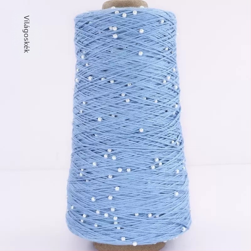 Pamut-viszkóz fonal kötéshez — konuszos fonal, gyűrűs fonás, RS002 (Márka Ruishi; Alias Pearl Mercerized Cotton Thread)