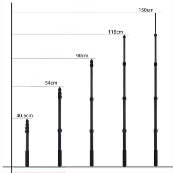 Fénykép- és videóállvány alumíniumötvözetből, modell Y150, 5 szakasz, maximális terhelés 20 kg