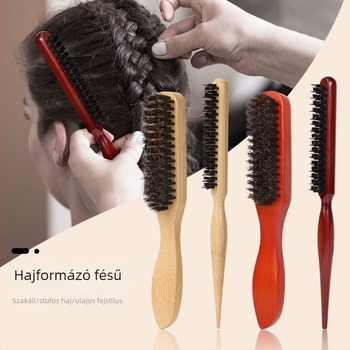 Szakáll- és hajkefés készlet boar sörtékkel, nyelek bambuszból, lótuszfa és bükkből; tartalmaz farokkefét