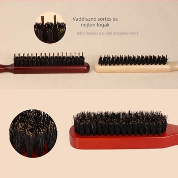 Szakáll- és hajkefés készlet boar sörtékkel, nyelek bambuszból, lótuszfa és bükkből; tartalmaz farokkefét