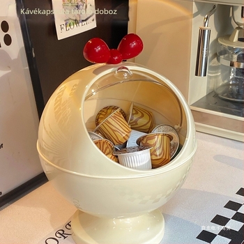 Kapszula kávé tároló és teafilterek megjelenítő tál irodai pantry-hoz — kreatív, aranyos dizájn, 2020 nyári megjelenés