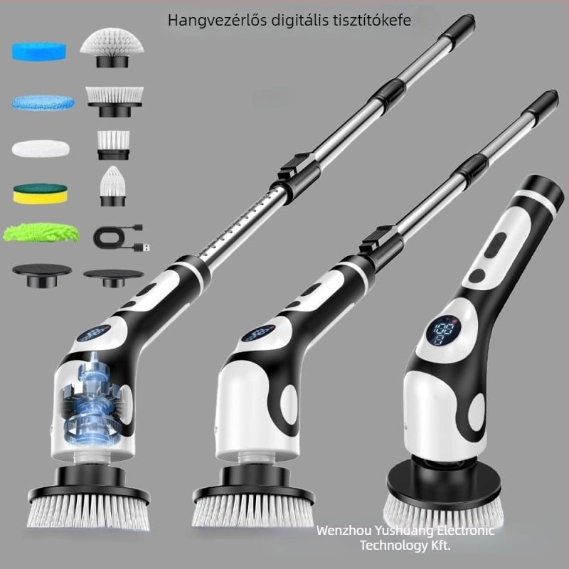 Hosszú, kihúzható dizájnú elektromos tisztító kefe, modell JY-5011, mechanikus működés, USB/töltés, 5V, 25W