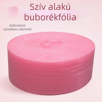 Közepes buborékos védőfólia, vastagított párnázó csomagoláshoz kozmetikumok és porcelán számára, buborék átmérője 1,5 cm, buborék magassága 5 mm, sűrűség 80 g/m²