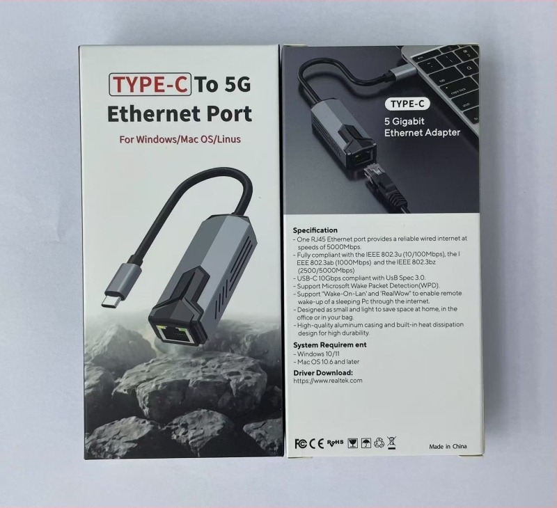 HD USB-C to RJ-45 Ethernet adapter, USB 3.0, 5 Gbps, meghajtó nélküli, Plug-and-Play