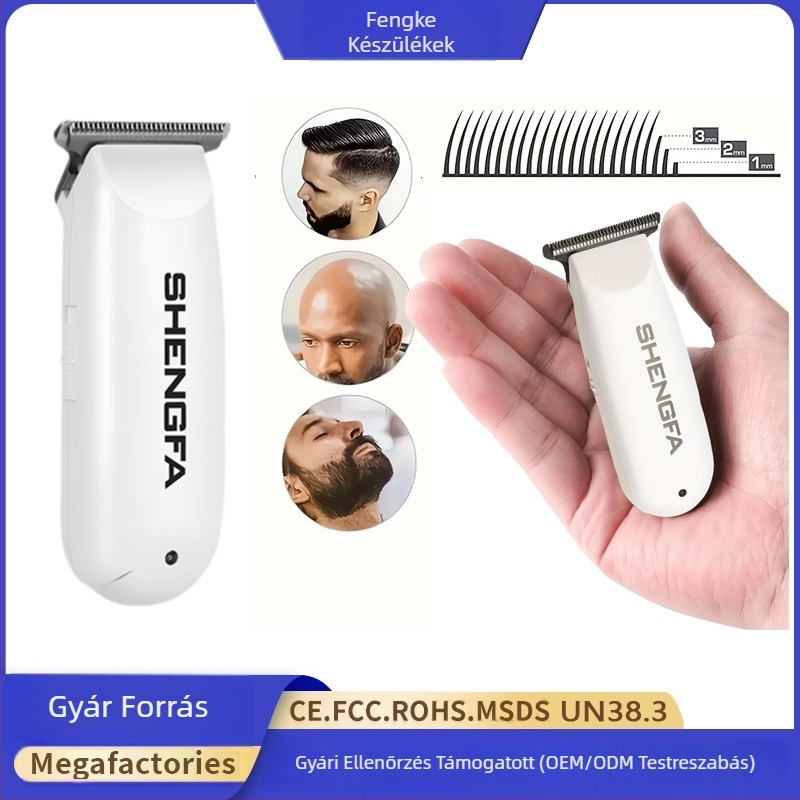 Feiyba Mini elektromos hajvágó RFCD-3020, beépített akkumulátor, kefés motor, rozsdamentes acél pengék, üzemidő 0–1 óra