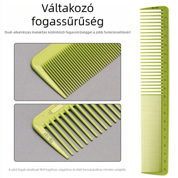Hajvágó fésű fodrászoknak, ABS anyagból, ultra vékony, hegyes farokkal, kettős használat