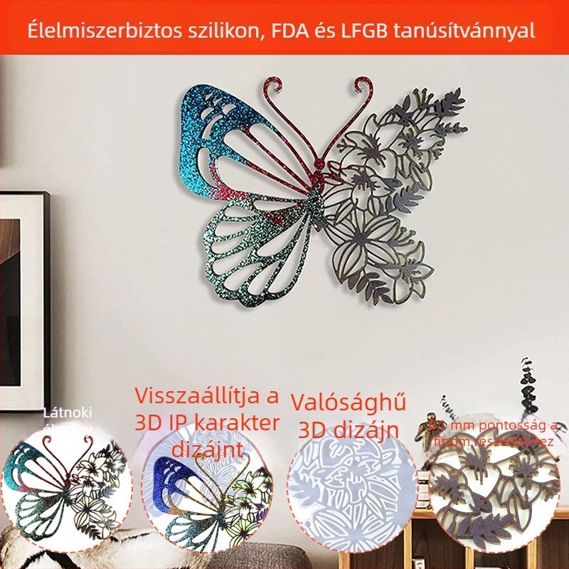 Szilikon pillangó forma gyantához – szabálytalan alak, testreszabható DIY ajándék dekoráció