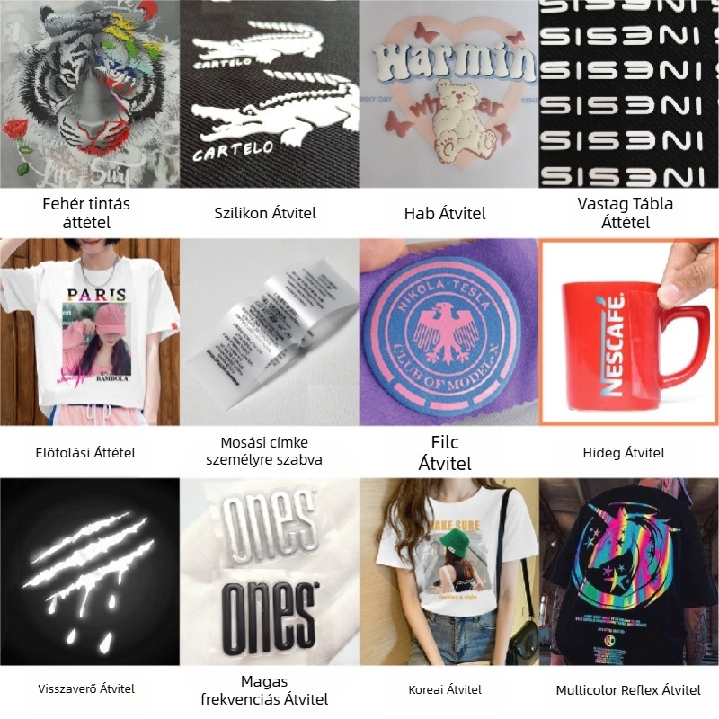 Hőátviteli varrás – közvetlen permetezési folyamat, strassz átviteli, Hongcai Heat Transfer, 251028I, alkalmas ruházatra, táskákra, háztartási textíliák