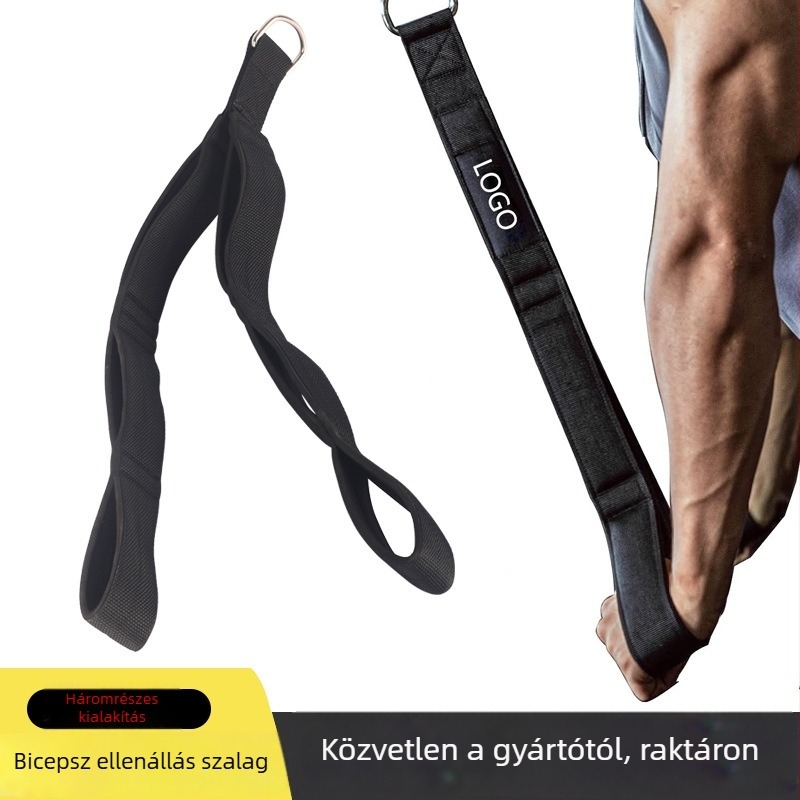 Kötél edzés fogó, háromfázisú felhúzás bicepsz és tricepsz edzéséhez, latex kötél, univerzális fitnesz kiegészítő