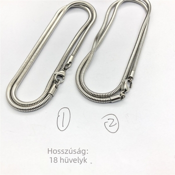 Titán acélból készült nyaklánc retro befejezéssel, uniszex