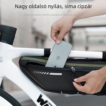 Kerékpár vázcső táska – Oxford 900D, magas rugalmasságú anyag, 2,6 l kapacitás, modell YP0707415, belső bélés, WEST BIKING/West Rider