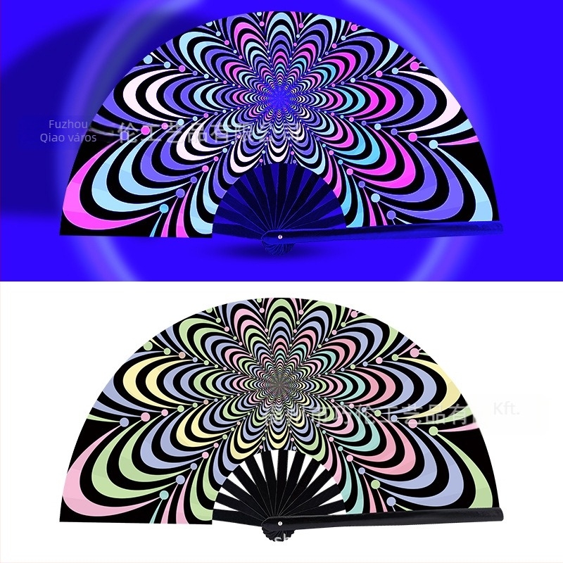 Összecsukható bambusz ventilátor, kínai stílus, 13 borda, szórakoztatásra