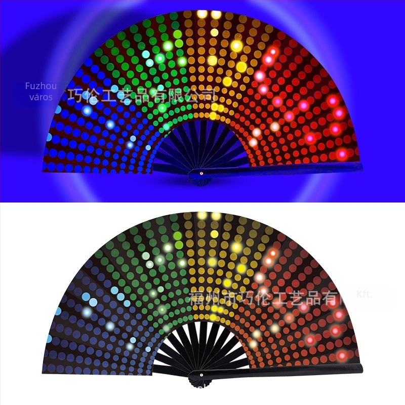 Összecsukható bambusz ventilátor, kínai stílus, 13 borda, szórakoztatásra