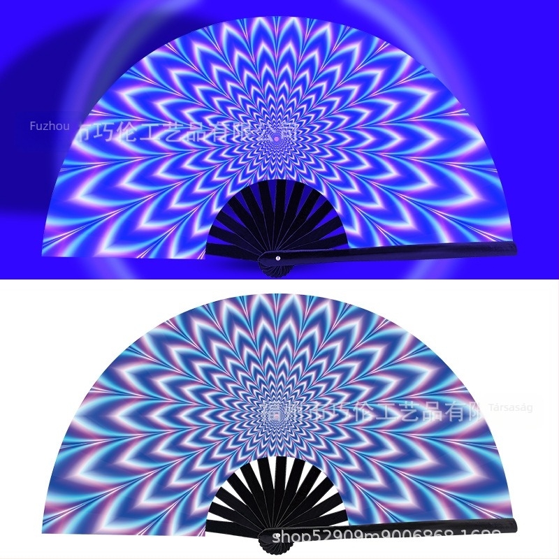 Összecsukható bambusz ventilátor, kínai stílus, 13 borda, szórakoztatásra