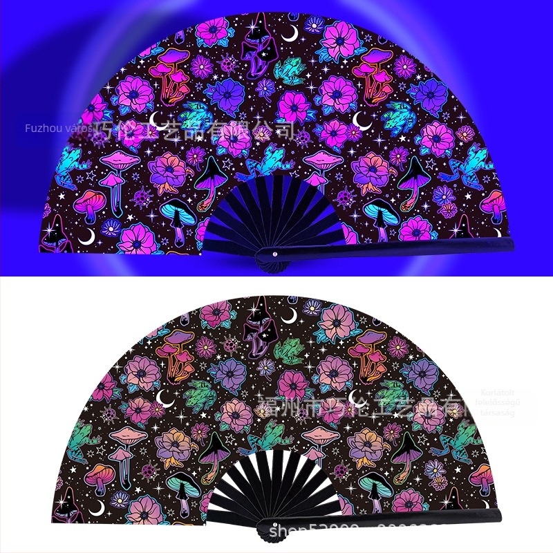 Összecsukható bambusz ventilátor, kínai stílus, 13 borda, szórakoztatásra