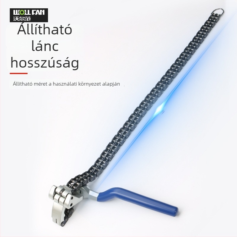 Lánckulcs és olajszűrő kulcs a szűrő eltávolításához – szénacél, Márka Other, Súly Other