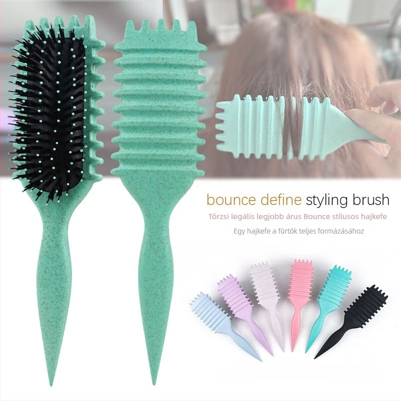 Göndör hajdefináló styling ecset – ABS anyag, göndörítő fésű, Color ode