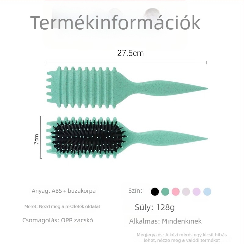 Göndör hajdefináló styling ecset – ABS anyag, göndörítő fésű, Color ode