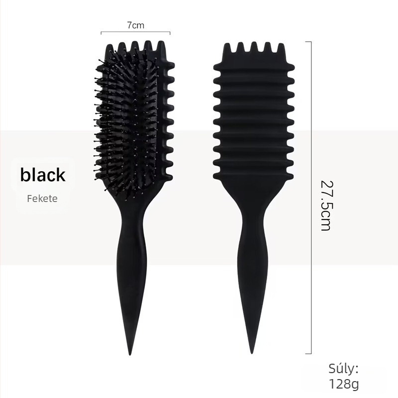 Göndör hajdefináló styling ecset – ABS anyag, göndörítő fésű, Color ode