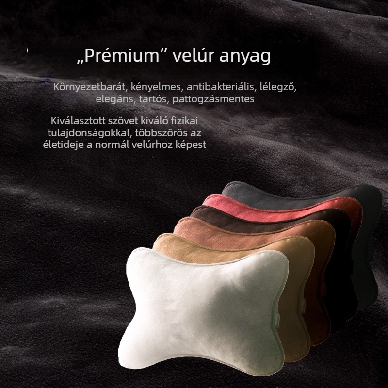 Autónyak párna geometriai mintával, mű plüss külsővel és szintetikus rost töltettel