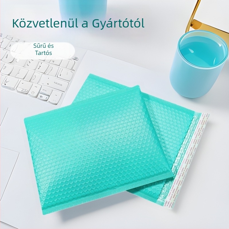 PE buborékos tasak, 140 µm vastagság, öntapadó és testreszabható, Joda Packaging márka, futárcsomagoláshoz