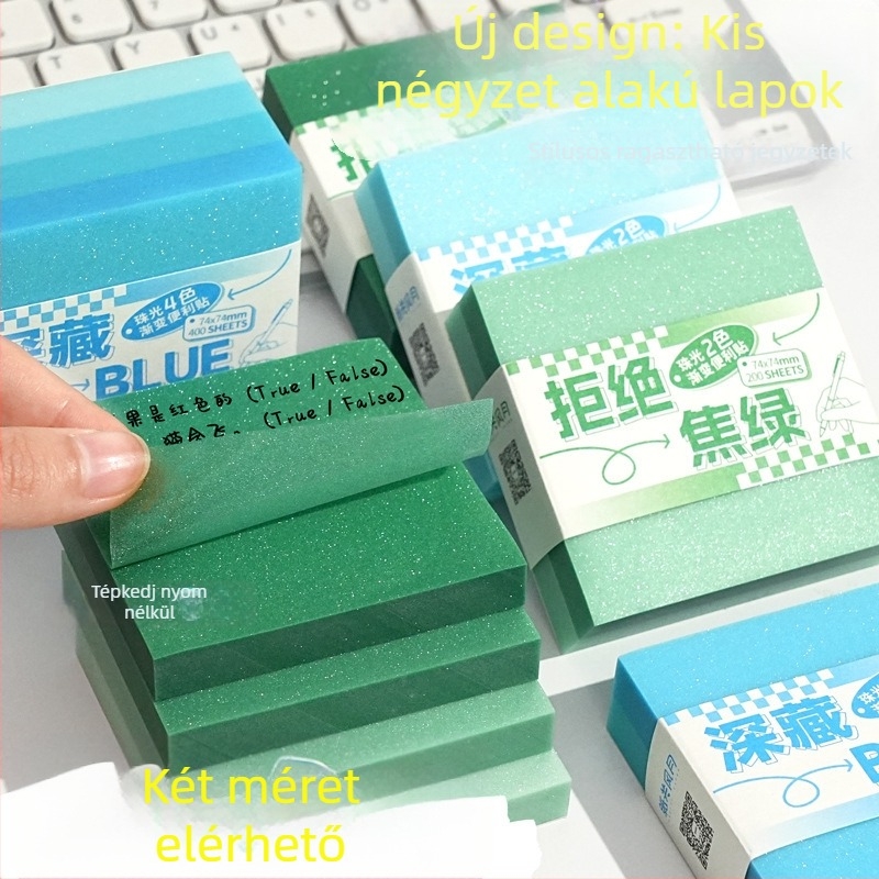 Brick-stílusú ragasztós jegyzetek és memo címkék, ragasztó: Igen, márka: yj, átlátszó címkék, IP állapot: Nem engedélyezett