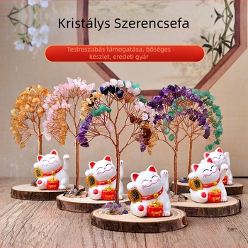Szerencsés macska Kristályfa — Citrin; Márka: Dingca likes; Kategória: Kristályfa; Stílus: Modern minimalizmus