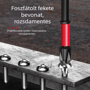 Elektromos csavarhúzó keresztes fejű, wolfrámból készült mágneses gyűrű, nagy keménység, csúszásmentes bit