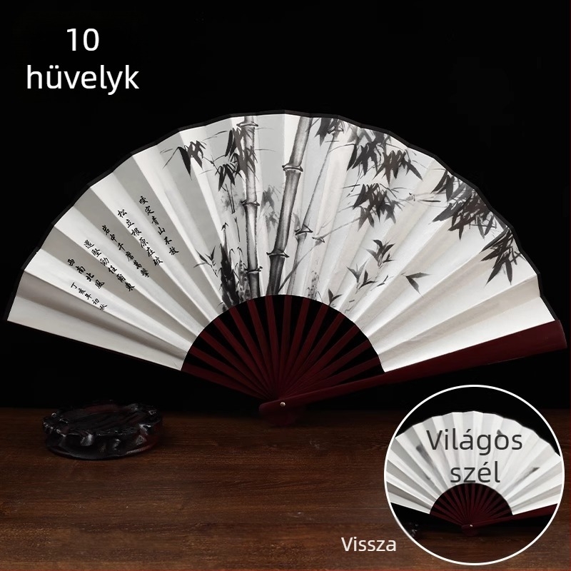 Összecsukható selyemfan, nyomtatási technika, modern minimalist stílus, Han-dinasztia ihletésű