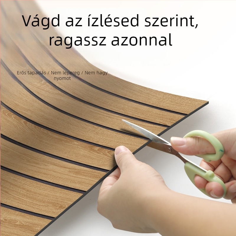 3D falikép matrica – fa mintázat, PVC, vízálló, 1 lap