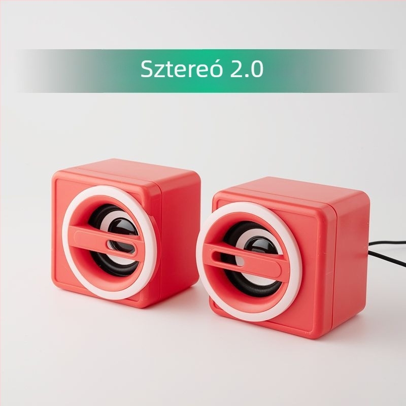 Dang chew Asztali számítógép hangszóró, 2.0 csatornás, 3,5 mm kábeles csatlakozás, erős basszus, nagy hangerő, kiváló minőség