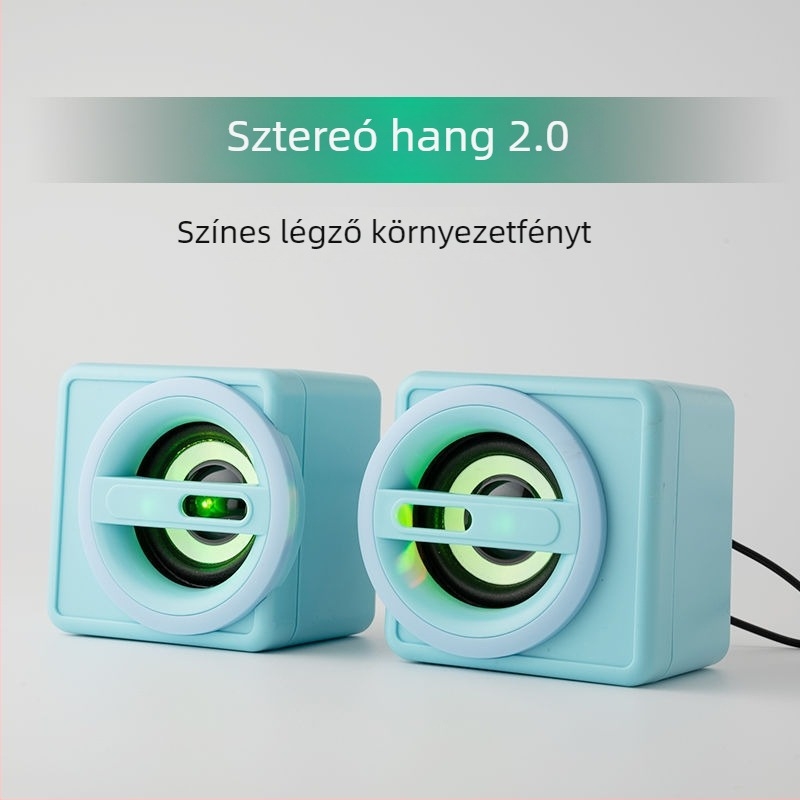Dang chew Asztali számítógép hangszóró, 2.0 csatornás, 3,5 mm kábeles csatlakozás, erős basszus, nagy hangerő, kiváló minőség