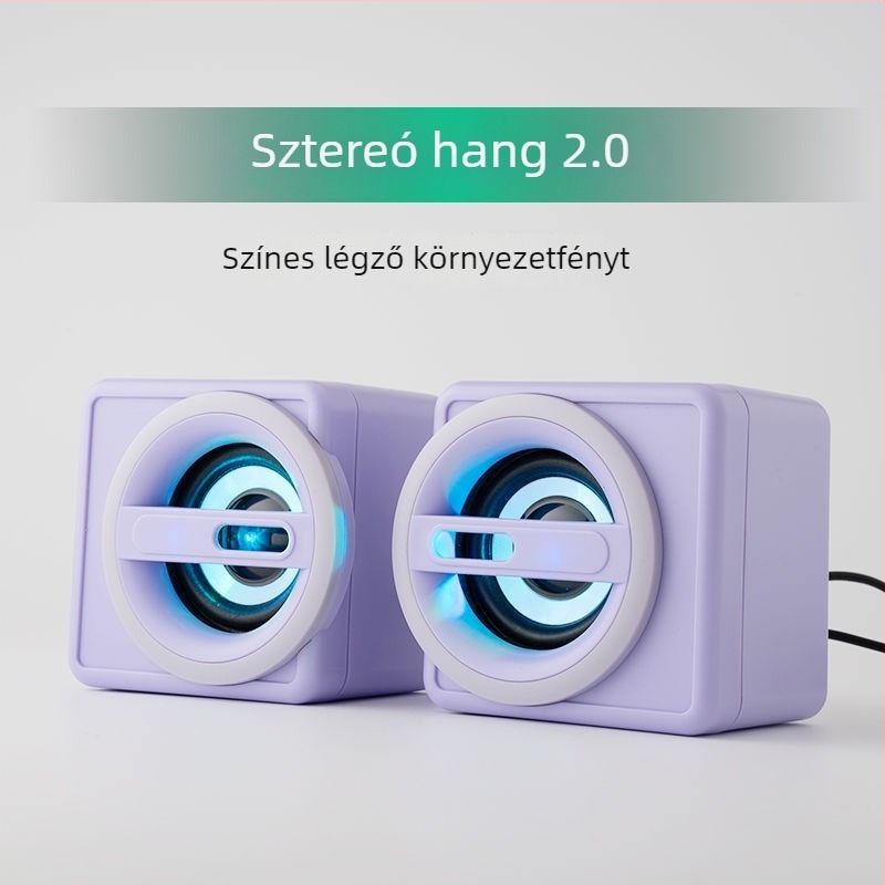 Dang chew Asztali számítógép hangszóró, 2.0 csatornás, 3,5 mm kábeles csatlakozás, erős basszus, nagy hangerő, kiváló minőség