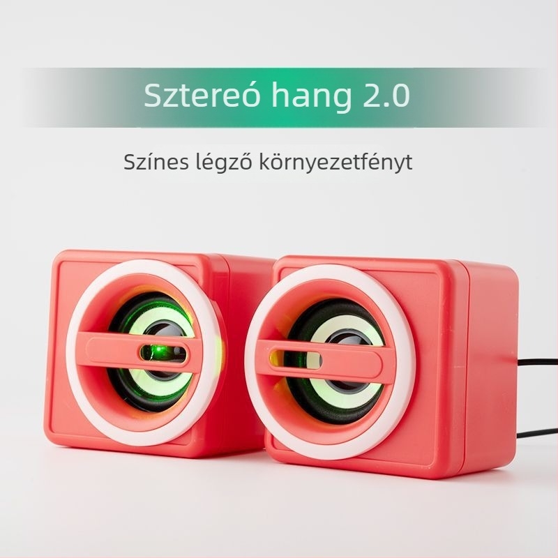 Dang chew Asztali számítógép hangszóró, 2.0 csatornás, 3,5 mm kábeles csatlakozás, erős basszus, nagy hangerő, kiváló minőség